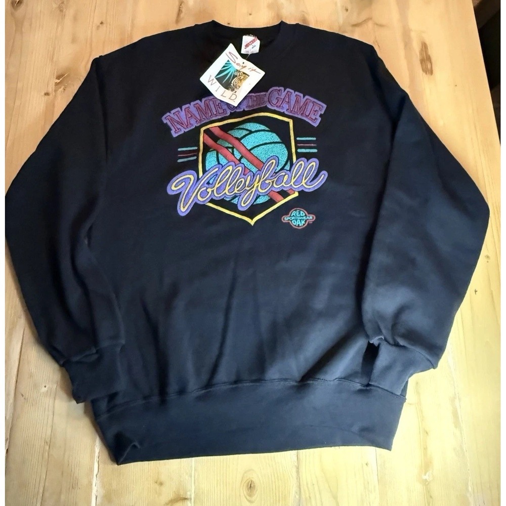 NWT Vintage 90's Neon Crew Neck. Rare. Volleyball‎